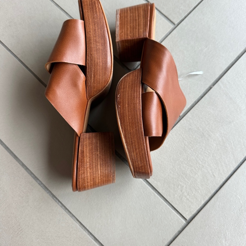 Brown Leather Women's Sandals - Picture 5 of 8